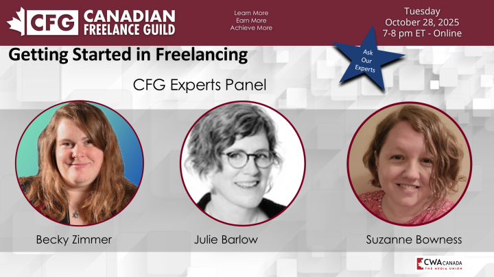  CFG (Large) Experts Panel – Getting Started in Freelancing